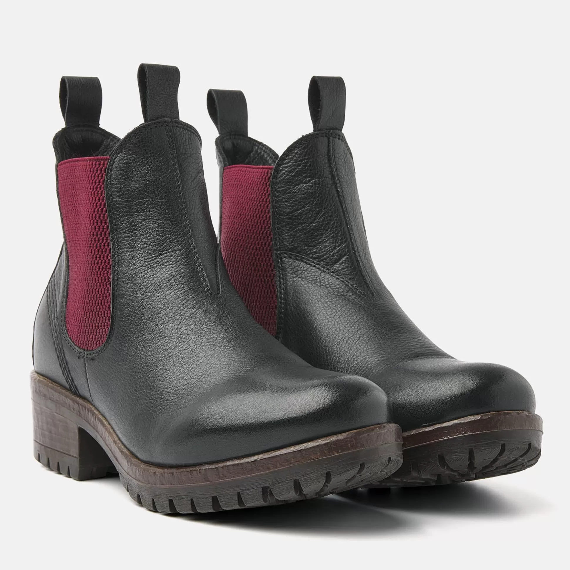 Frau Lazamani Chelsea-Boots Damen 68.002 Black-Red