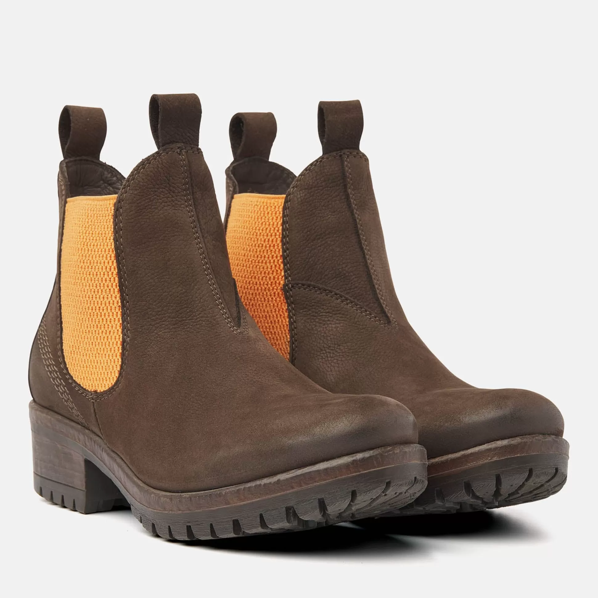 Frau Lazamani Chelsea-Boots Damen 68.002 Brown-Orange