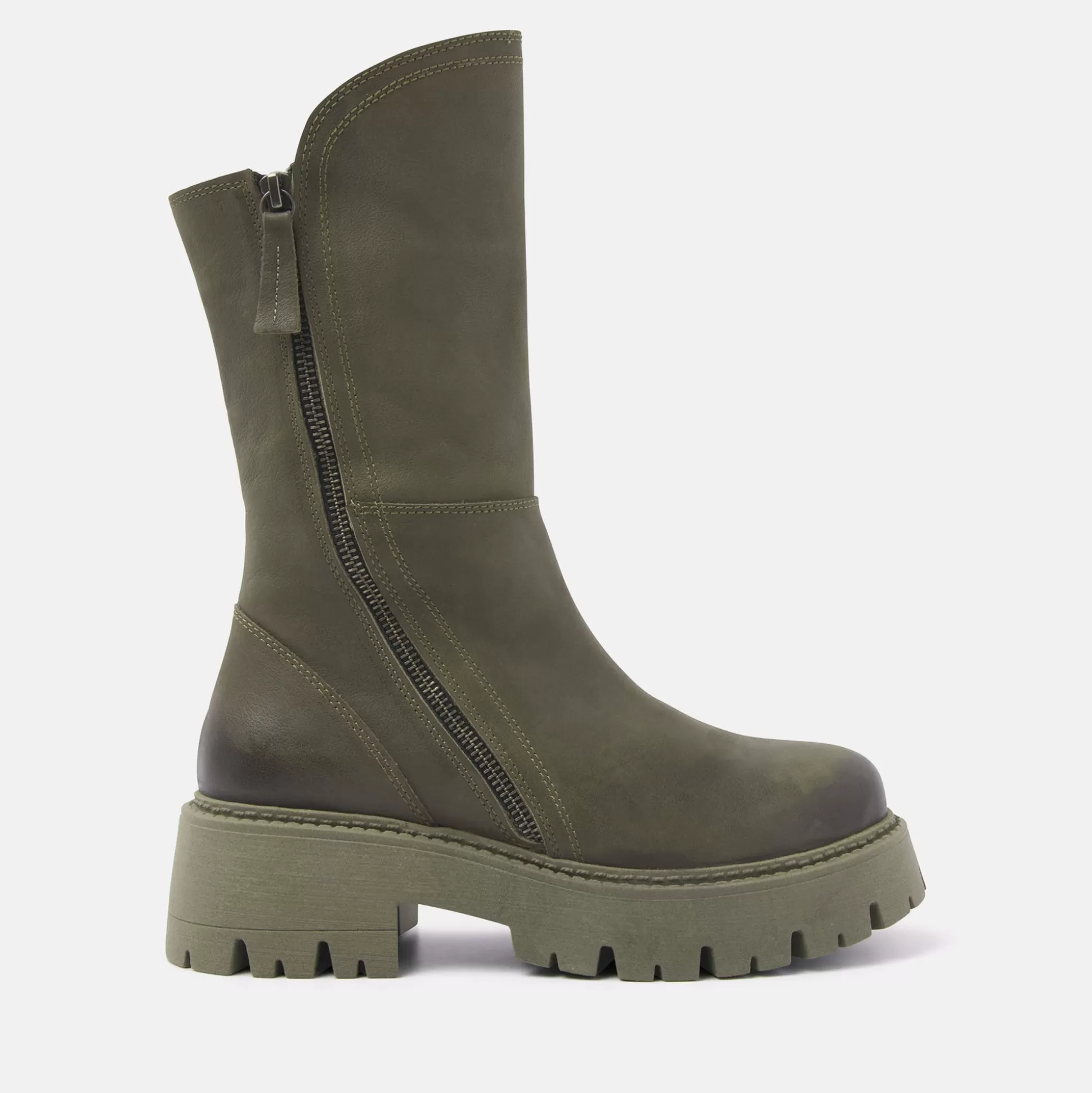 Frau Lazamani Damen Biker Boots 67.056 Green