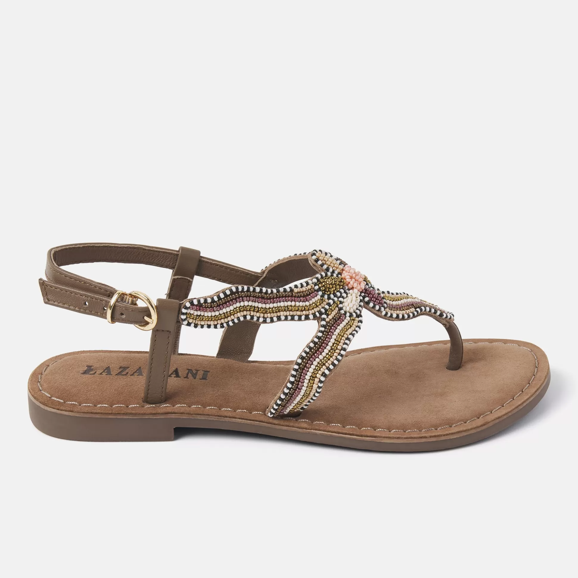 Frau Lazamani Damen Sandalen 75.298 Taupe