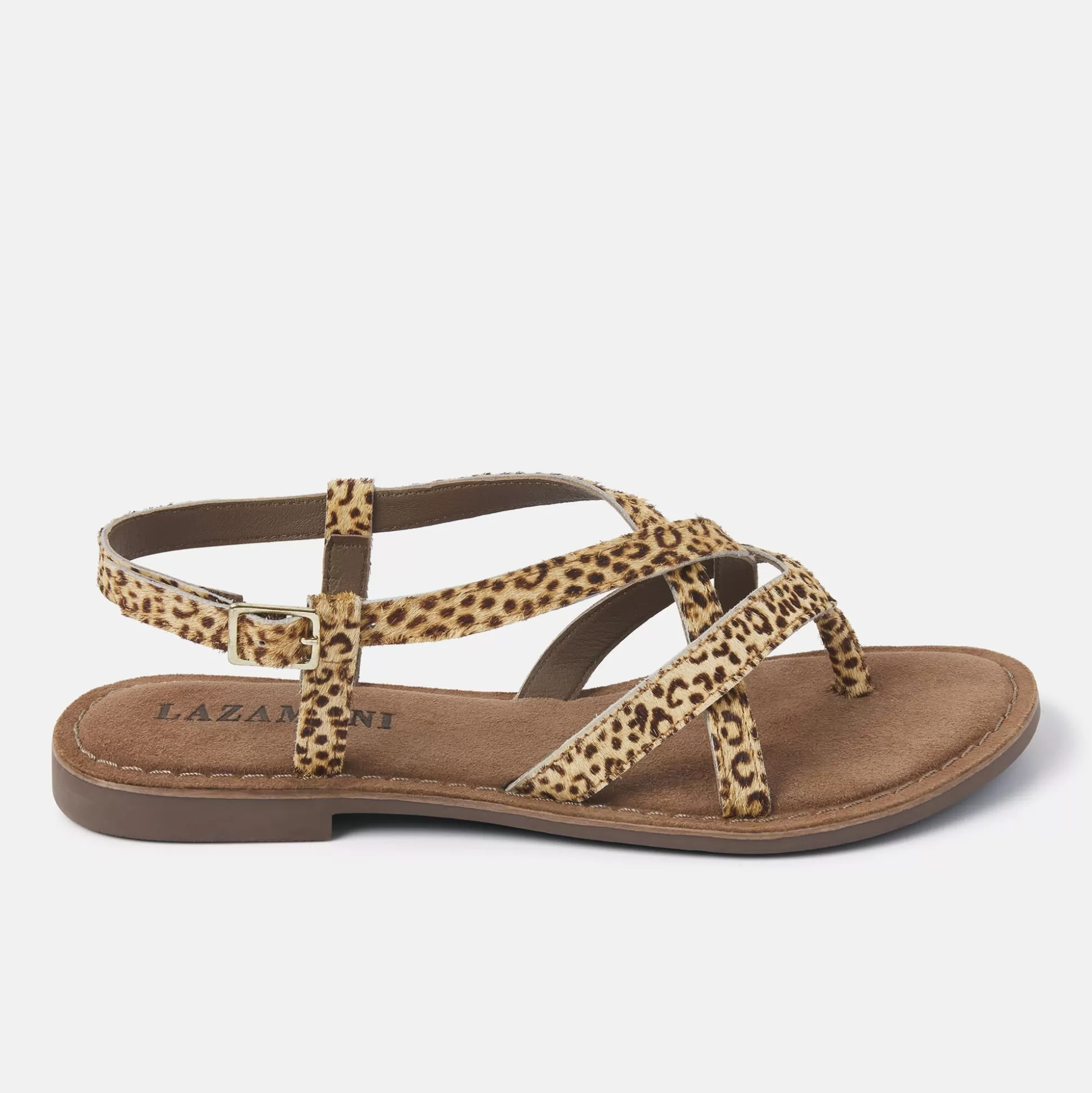 Frau Lazamani Damen Sandalen 75.311 Leopard