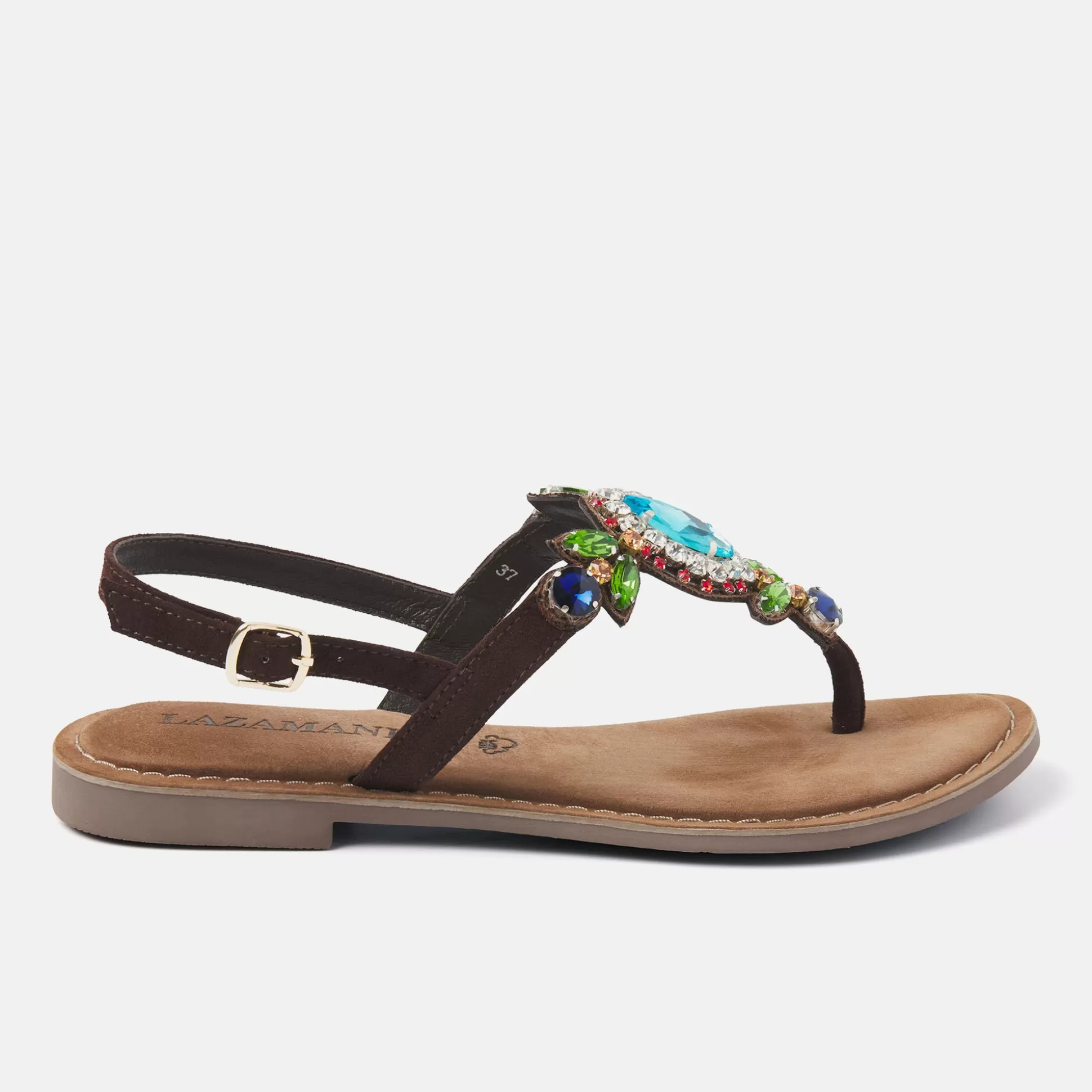 Frau Lazamani Damen Sandalen 75.357 Brown Multi