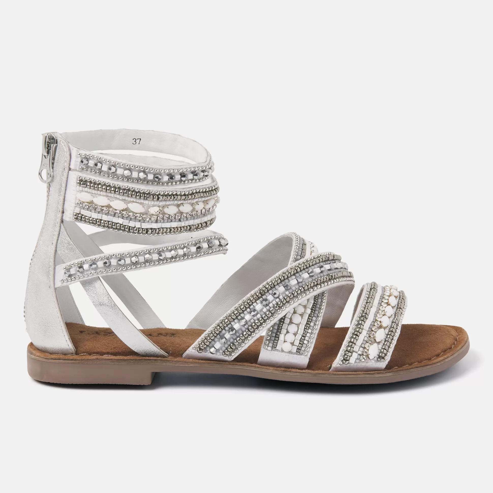 Frau Lazamani Damen Sandalen 75.393 White