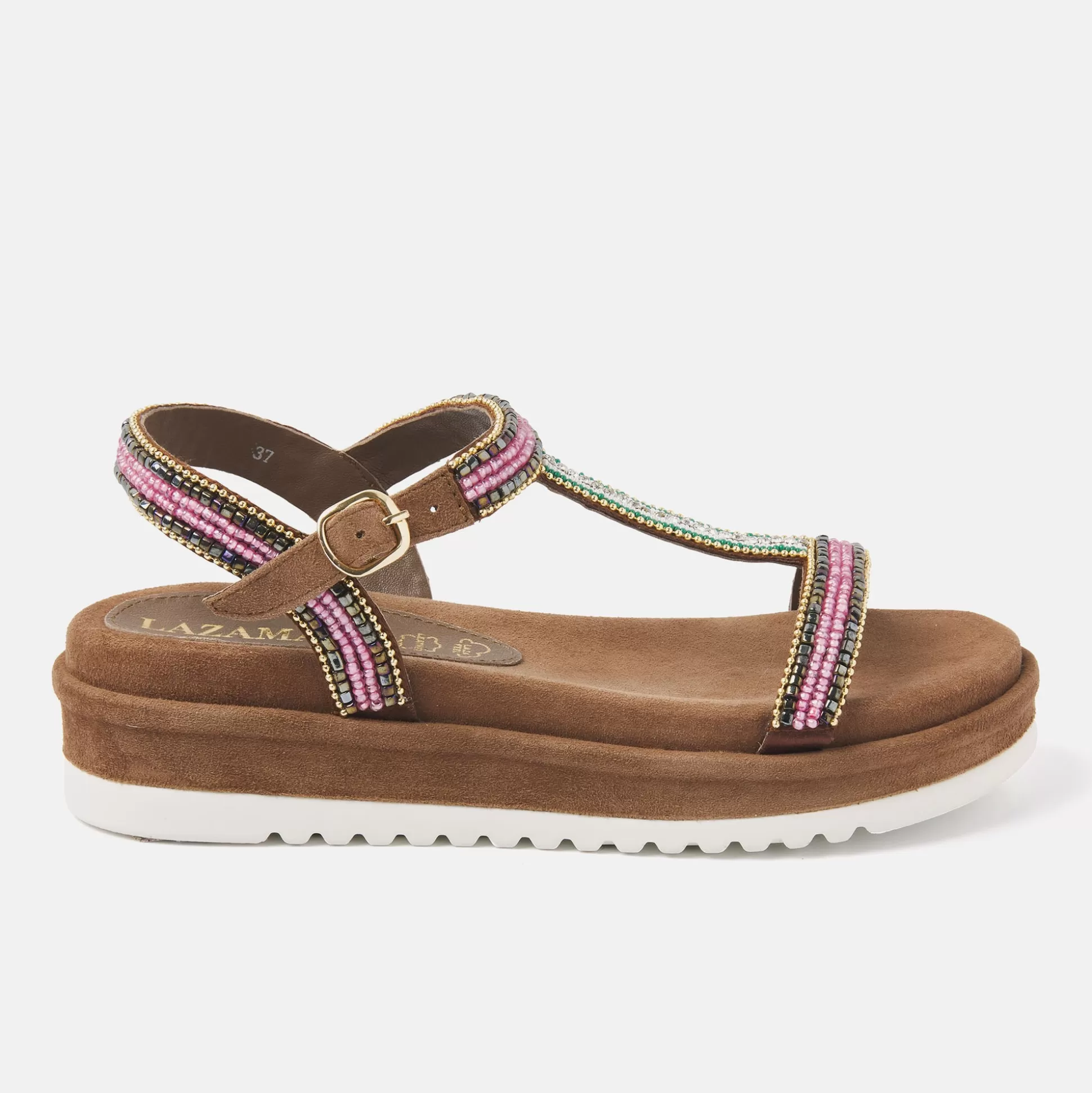 Frau Lazamani Damen Sandalen 75.417 Pink Multi