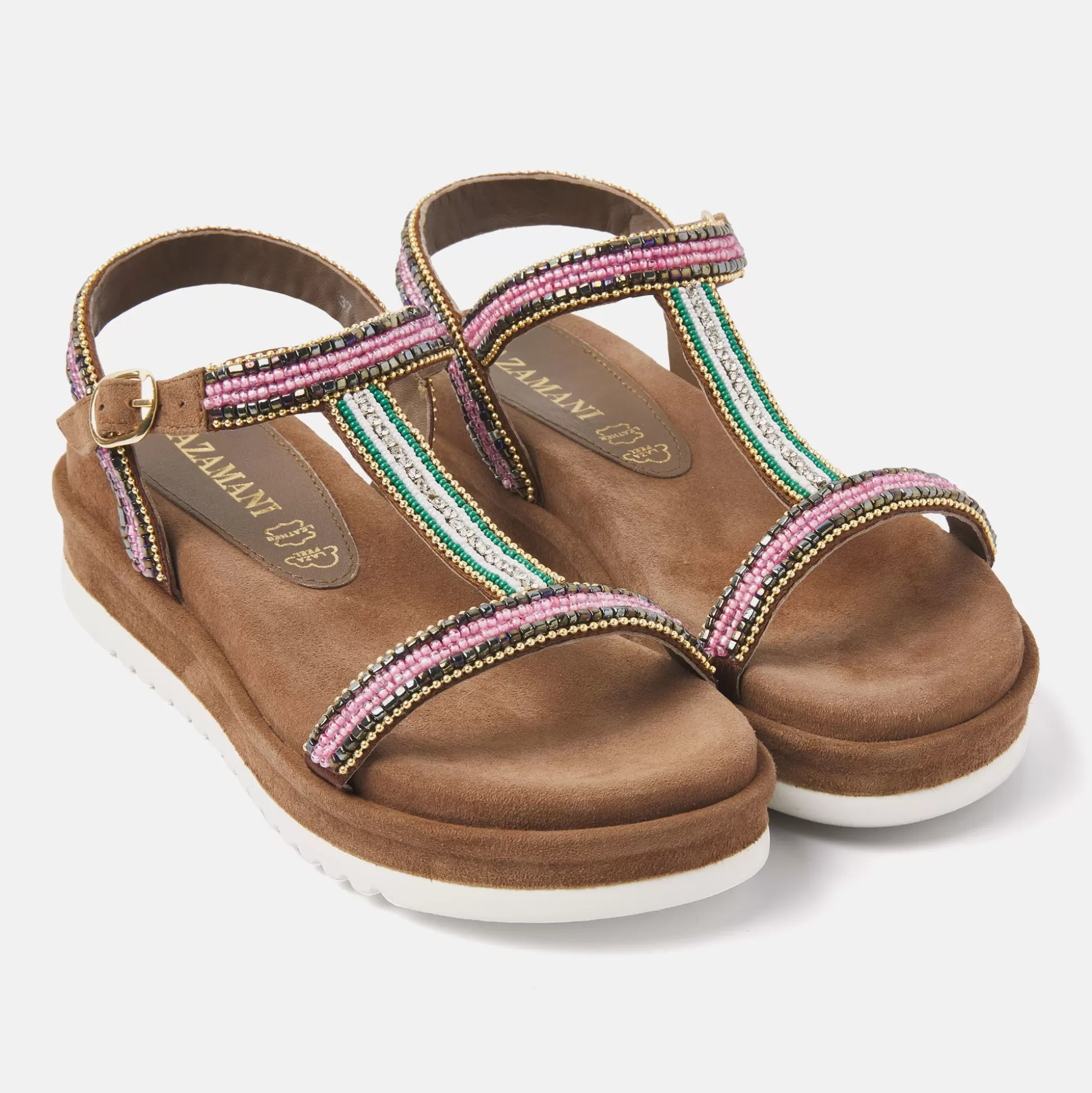 Frau Lazamani Damen Sandalen 75.417 Pink Multi